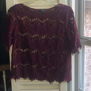 The Limited crop top!! Red lace crop top.